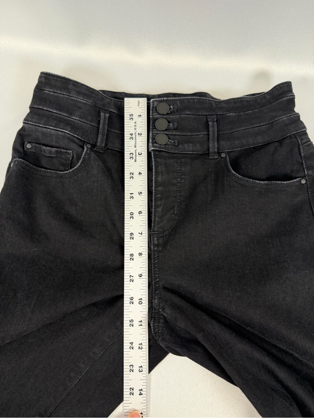 Ann Taylor Curvy Fit Black Jeans Women’s Size 4 | Stretch Slim Denim - Picture 6 of 11